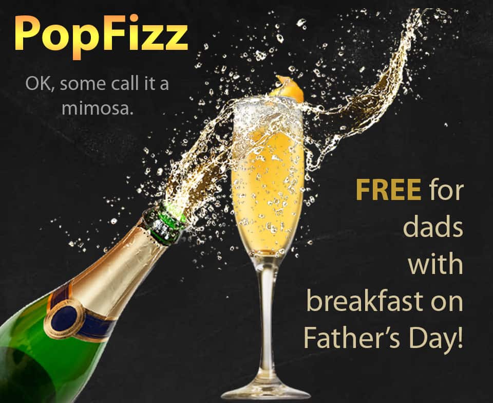 Free mimosa for Dads on Father's Day at KC's American Kitchen